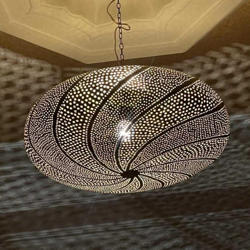 Elegant Moroccan Brass Pendant Lamp - Handmade Lighting Decor (PL 1079)